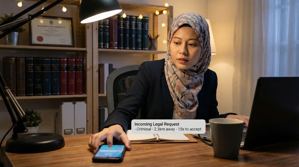 Lawyer receiving a Setara notification